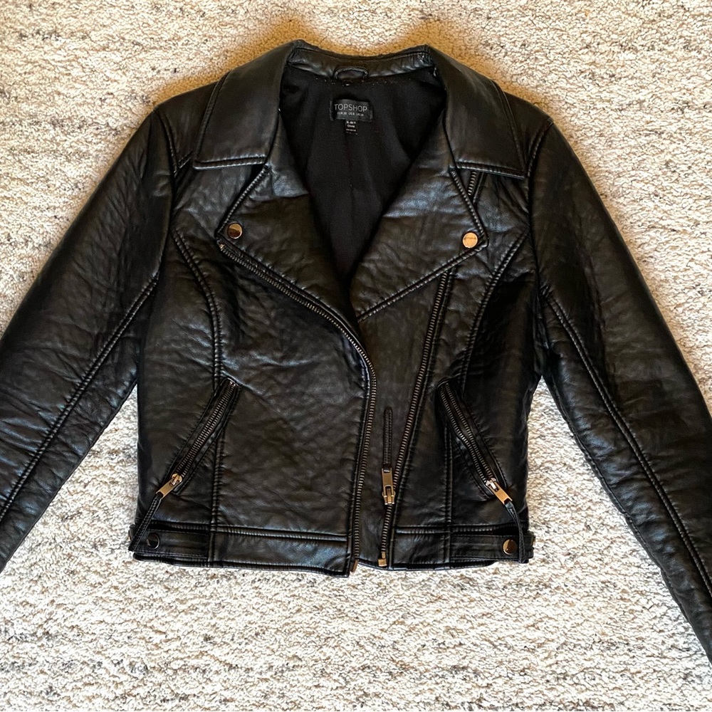 TopShop leatherette jacket. US size 6